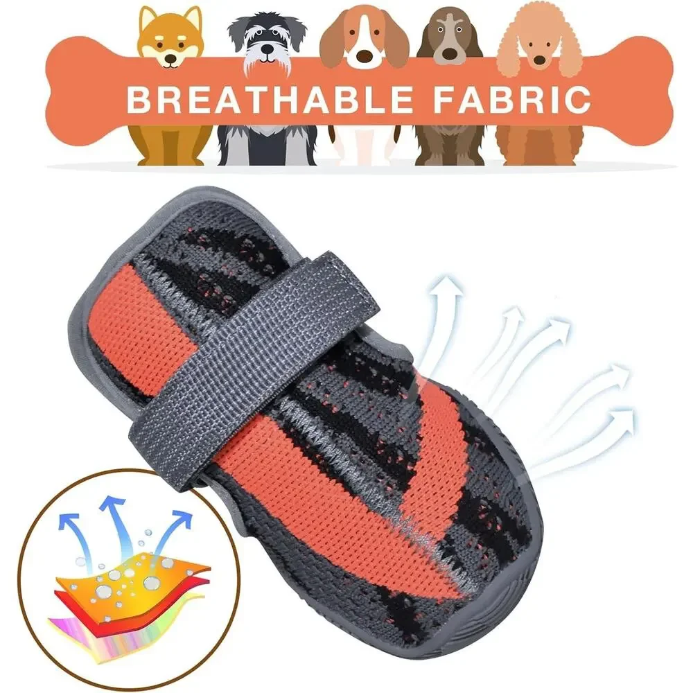 Breathable Dog Mesh Shoes w Straps Size 2 New In Package Hot Pavement Safety